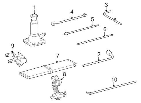 2022 Toyota 4Runner Jack & Components Diagram