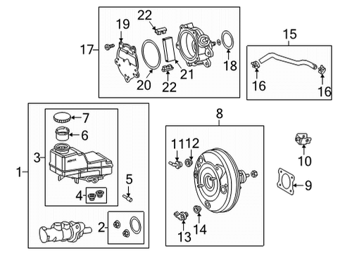 2022 Toyota C-HR Grommet, Master Cylinder Reservoir Diagram for 90015-AT001