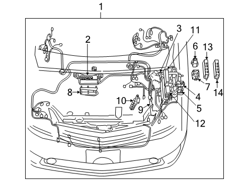 2004 Toyota Prius Cover, Relay Block, Lower Diagram for 82663-47040