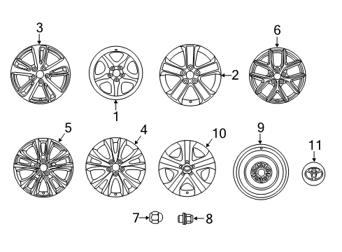 2018 Toyota RAV4 Wheel, Disc Diagram for 42611-0R200