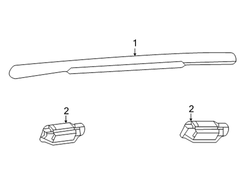 2023 Toyota Mirai Exterior Trim - Roof Diagram