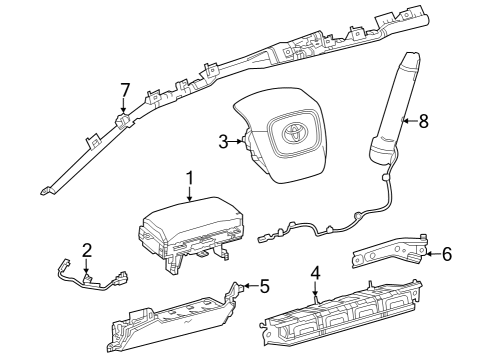 2023 Toyota bZ4X Air Bag Assembly, Fr Sea Diagram for 73910-42080