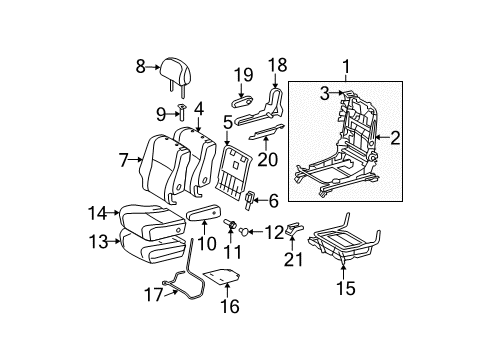 2011 Toyota Highlander ARMREST Assembly, Rear Seat Diagram for 72830-48400-B0