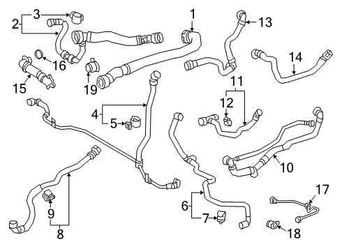 2024 Toyota GR Supra Hose, Radiator Diagram for 16261-WAA01