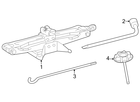 2024 Toyota Grand Highlander Jack & Components Diagram