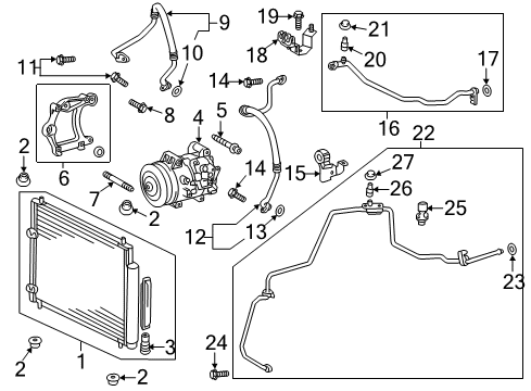 2015 Scion tC Bracket Sub-Assembly, Ch Diagram for 12502-0V040