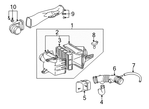 2004 Toyota Tacoma Air Intake Diagram 2 - Thumbnail