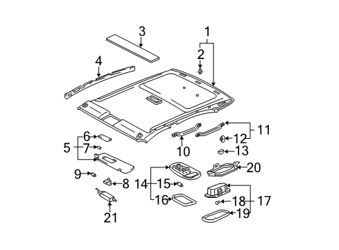 2003 Toyota Avalon Lamp Assembly, Room Diagram for 81240-AA010-E1