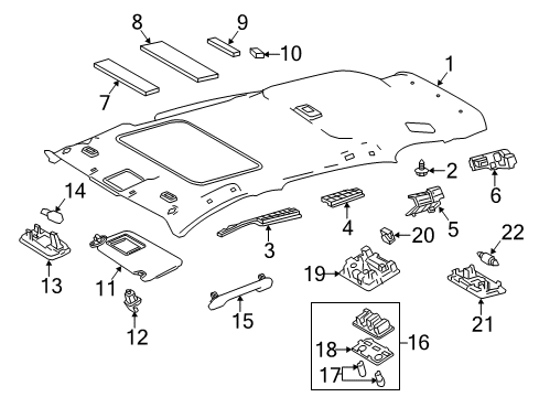 2016 Toyota RAV4 Lamp Sub-Assembly, Map Diagram for 81208-42211-B0