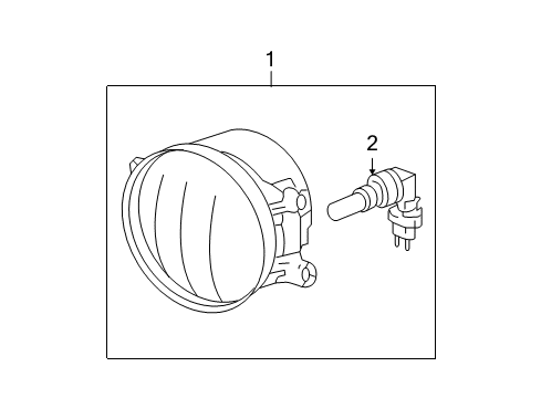 2012 Toyota Yaris Front Lamps - Fog Lamps Diagram 1 - Thumbnail