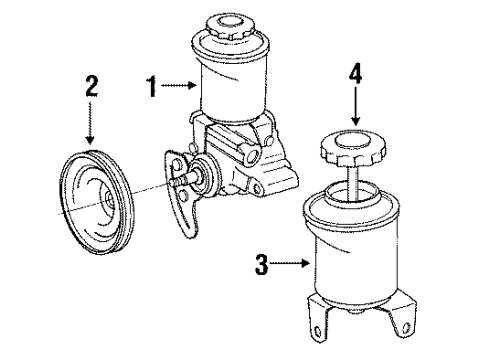 1991 Toyota Pickup P/S Pump & Hoses, Steering Gear & Linkage Diagram 8 - Thumbnail