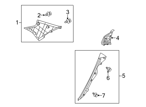 2009 Toyota Corolla Garnish Assy, Roof Side, Inner RH Diagram for 62470-02200-E0