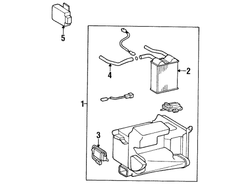 1997 Toyota Land Cruiser Heater Core & Control Valve Diagram 1 - Thumbnail