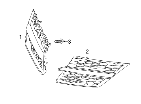 2014 Toyota RAV4 Grille & Components Diagram