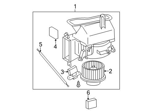 2003 Toyota Solara Blower Motor & Fan, Air Condition Diagram