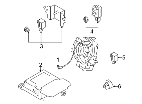 2022 Toyota GR86 AIR B MOD ASSY SDRH Diagram for SU003-10044