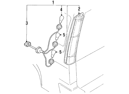 1992 Toyota Corolla Tail Lamps Diagram 3 - Thumbnail