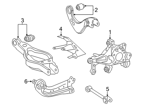 Arm Assembly, Rear Suspension, Passenger Side Diagram for 48730-42060