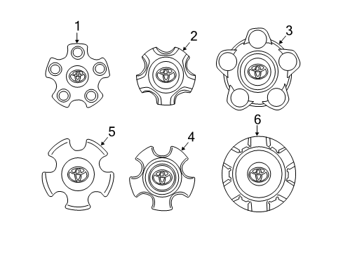 2015 Toyota Tundra Wheel Hub Ornament Sub-Assembly Diagram for 4260B-0C050