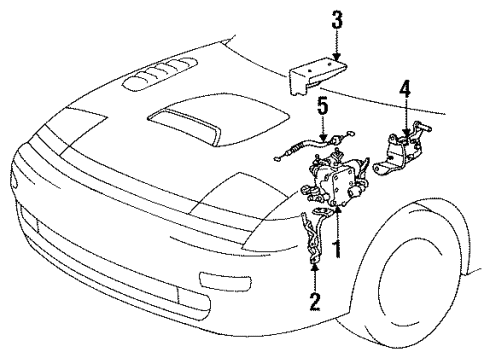 1992 Toyota Celica Actuator Assy, Cruise Control Diagram for 88200-20140