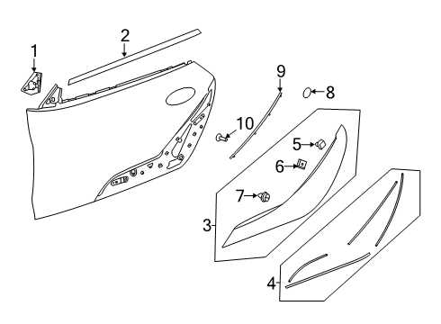 2024 Toyota GR Supra Seal, Fr Door Trim Diagram for 67744-WAA01