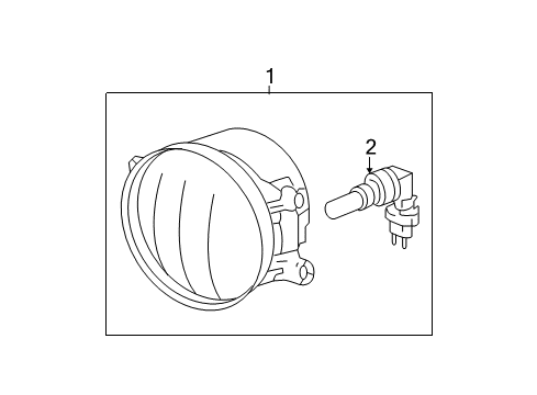 2012 Toyota Yaris Front Lamps - Fog Lamps Diagram 2 - Thumbnail