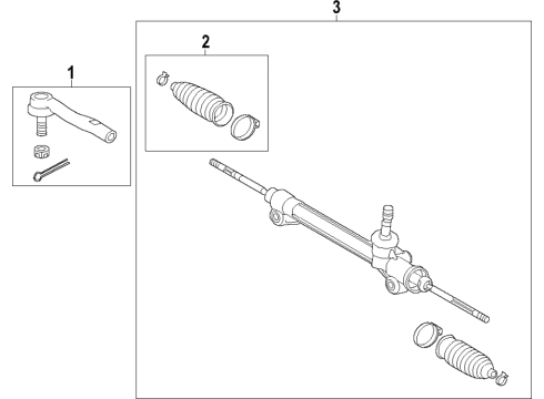 2023 Toyota Highlander Steering Column & Wheel, Steering Gear & Linkage Diagram 3 - Thumbnail