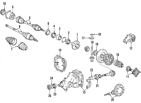 1991 Toyota Camry Bearing,Bal,38,74,N Diagram for 90369-38003-77