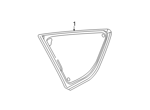 2017 Toyota RAV4 Quarter Panel - Glass & Hardware Diagram