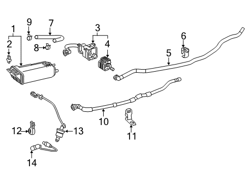 2019 Toyota RAV4 Hose, Fuel Emission Diagram for 77249-0R050