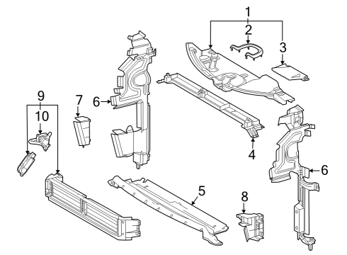 2021 Toyota Sienna Splash Shields Diagram 1 - Thumbnail