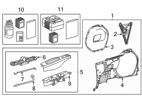 2021 Toyota Sienna Luggage Wrench Diagram for 09150-08010