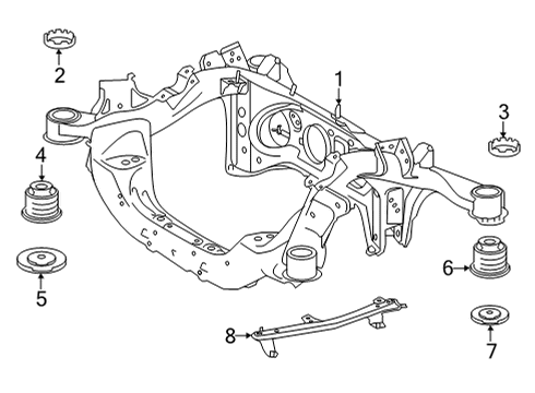 2023 Toyota Mirai Suspension Mounting - Rear Diagram