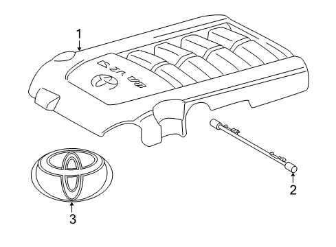 2011 Toyota Land Cruiser Engine Appearance Cover Diagram