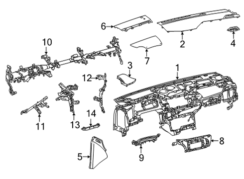 2023 Toyota Mirai Brace Sub-Assembly, Inst Diagram for 55307-62040