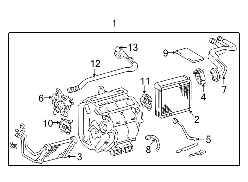 2002 Toyota Avalon Heater Core & Control Valve Diagram 1 - Thumbnail