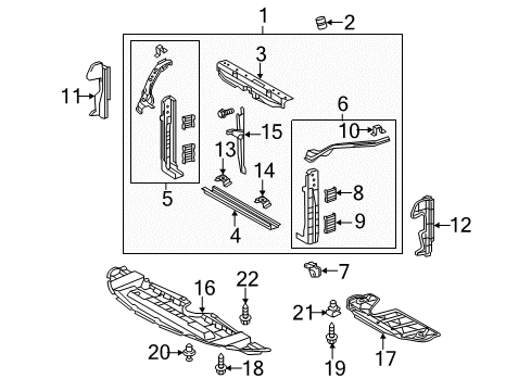 2013 Toyota Sienna DEFLECTOR, Radiator Diagram for 53294-08030