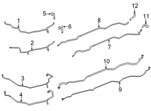 2020 Toyota Highlander Rear A/C Lines Diagram 1 - Thumbnail