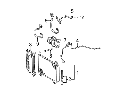 2012 Toyota Yaris Hose, Cooler REFRIGERANT Discharge Diagram for 88711-52270