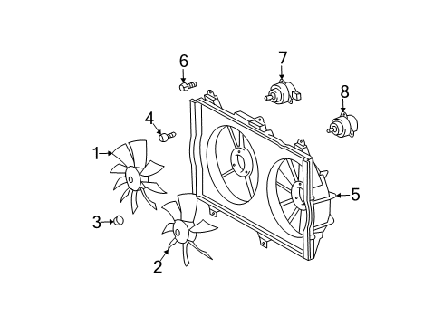 2007 Toyota Solara Cooling System, Radiator, Water Pump, Cooling Fan Diagram 2 - Thumbnail