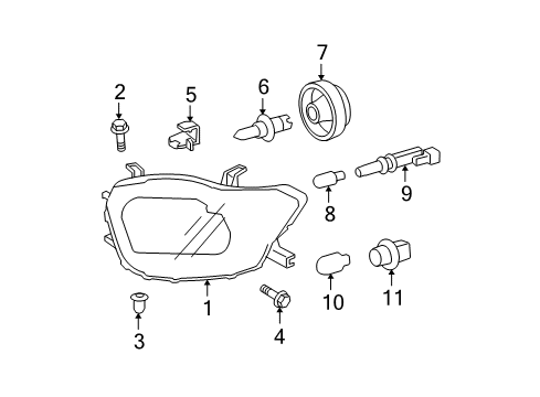 2008 Toyota Highlander Headlamps Diagram