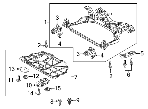 2020 Toyota Yaris Suspension Mounting - Front Diagram