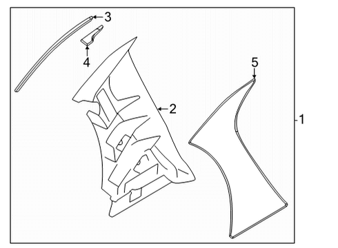 2023 Toyota GR86 Exterior Trim - Fender Diagram