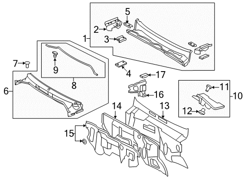 2013 Toyota Land Cruiser Cowl Diagram