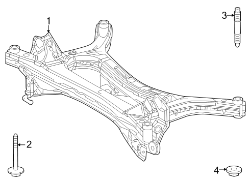 2023 Toyota Prius Suspension Mounting - Rear Diagram