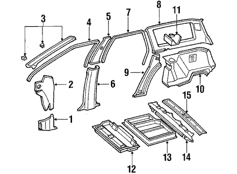 1991 Toyota Camry HEADLINING Assembly, Roof Diagram for 63310-32110-03