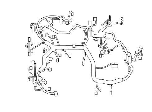 2019 Toyota Avalon Engine Harness Diagram for 82121-07320