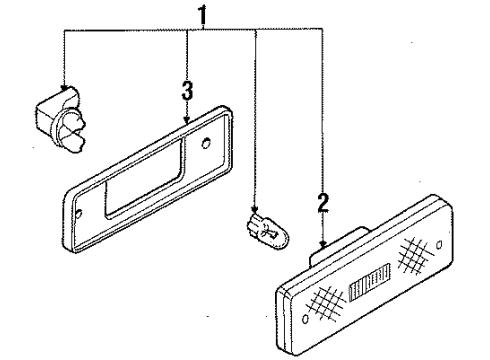 1990 Toyota Corolla Side Marker Lamps Diagram 1 - Thumbnail