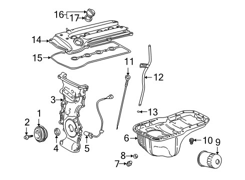 2003 Toyota RAV4 Gage Sub-Assy, Oil Level Diagram for 15301-28020