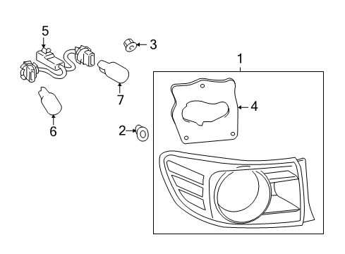 2011 Toyota Corolla Lens & Body, Rear Combination Diagram for 81561-12C10